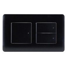 CHEIL ELECTRIC 正方形黑色單切3開關 雙聯用, 1個