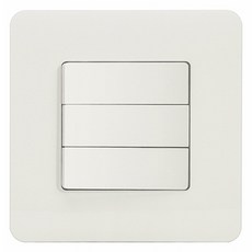 CHEIL ELECTRIC 正方形白色三路三聯開關, 1個