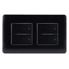 CHEIL ELECTRIC 正方形黑色單切開關 4開, 1個