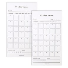 PAPERIAN 目標追蹤器 30天便條紙, 白色, 2個