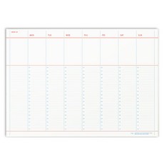 페이퍼리안 플랫 A4 노트패드, 02 위클리 플랜, 1개, 50매