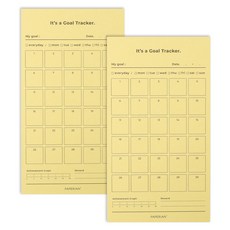PAPERIAN 目標追蹤器 30天便條紙, 黃色, 2個