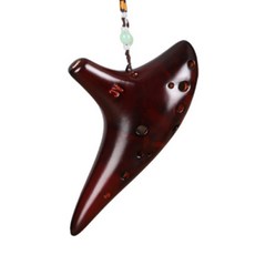 OYGYU 音樂陶笛 附繩袋 抹布, 紅色, 1個, 單一商品