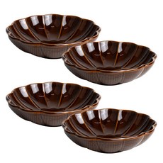 Sinogi花朵前麥片圓碗 3號, 駱駝, 4個