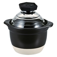 HARIO 好璃奧 玻璃上蓋砂鍋飯釜 1~2人份 白色 GNR-150-B-W, 1個, 15cm