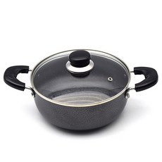 Elrim Sliver金屬雙耳鍋, 20cm, 1個, 黑色