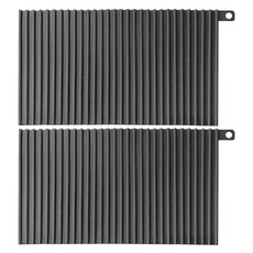 MONACO OLIVE 簡約瀝水墊, 1層, 黑色, 2個