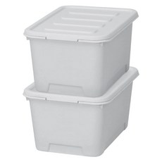 가쯔 국내 제조 마카롱 리빙박스, 라이트그레이, 100L, 2개