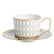 웨지우드 르네상스 그레이 티컵 250ml + 소서 세트, 혼합색상, 1세트