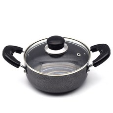 Elrim Sliver金屬雙耳鍋, 16cm, 1個, 黑色