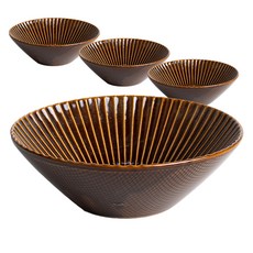 Sinogi線條圓碗 3號, 駱駝, 4個