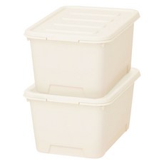 가쯔 국내 제조 마카롱 리빙박스, 아이보리, 100L, 2개