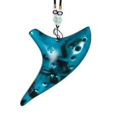 OYGYU 音樂陶笛 附繩袋 抹布, 藍色, 1個, 單一商品