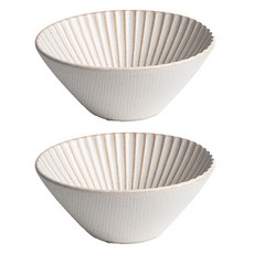Sinogi線條圓碗 2號, 白色, 2個