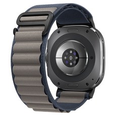 SPACE SHIELD Galaxy Watch 相容阿爾卑斯尼龍錶帶, 海軍灰, 1個