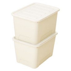 가쯔 국내 제조 마카롱 리빙박스, 아이보리, 120L, 2개