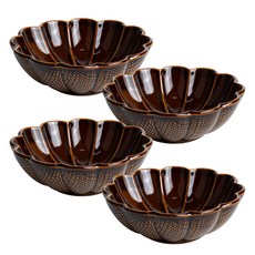 Sinogi花朵前麥片圓碗 2號, 駱駝, 4個