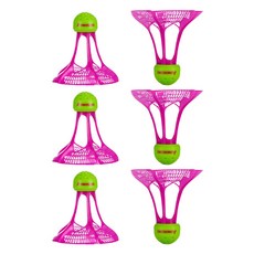 kawasaki 川崎 空梭羽毛球毽子3P, 混合顏色, 3入, 2個