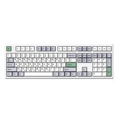 HANSUNG SUPERSTORE OfficeMaster 有線靜音機械鍵盤, GK707SE, 茶軸, 金屬白