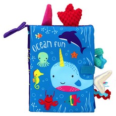 Kes.B 趣味布書 海洋尾巴 觸感發展玩具, 混合顏色, 1個