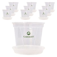 Gardenit 原創控根盆 + 盆托組合, 全透明 + 半透明, 10套