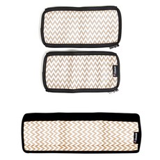 Manito Oyster 3 推車手把套 + 安全護欄套組, 1套, 鋸齒米色