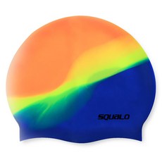 Squalo 矽膠泳帽 SC-200, 1個, 橘黃混色