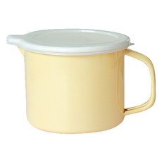 電磁爐手柄圓形琺瑯鍋 黃色 1.7L, 15.5cm, 1個