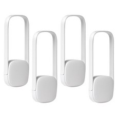 Winprice 折疊夾式多功能掛勾, 白色, 4個