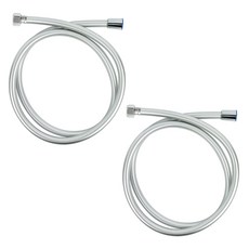 월드크린 물때방지 샤워호스 PVC 2p, 1.5m, 실버