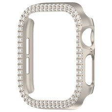 스페이스쉴드 애플워치 호환 더블 샤인큐빅 범퍼 케이스 42mm, 스타라이트, 1개