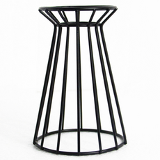 Second Best 北歐花盆裝飾品 鐵製人造花花瓶, 1個, 黑色圓形