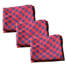 CASA VERDE Mei 格紋雙層紗布色織棉廚房巾 3入組 S 45 x 45 cm, 藍莓色, 1套