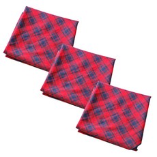 CASA VERDE Odin 格紋雙層紗色織棉廚房巾 3入組 M 52 x 52 cm, 紅海軍藍格紋, 1套