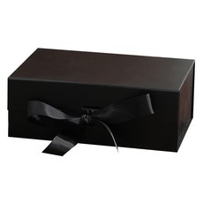 Joinmade 緞帶禮物包裝盒 5號, 黑色, 1個