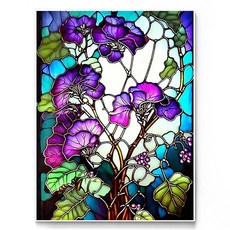 데이소이 플라워 유리화 DIY 보석십자수 30 x 40 cm, 08 덩쿨꽃, 1개