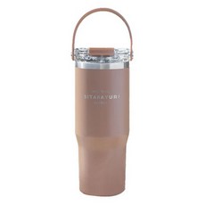 Sitarayuri T37提把直飲吸管兩用保溫杯, 900ml, 1個, 棕色