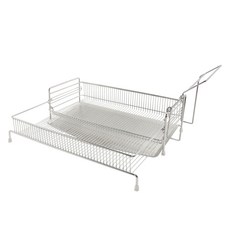 Inex Clean Edge 可伸縮超薄碗盤瀝水架, 1個, 1層, 銀色
