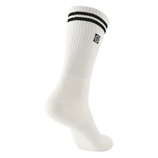 UNDERTECH Essential 中筒運動襪 UTC813, 1個, 象牙白 + 黑色