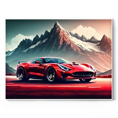 데이소이 슈퍼드림카 DIY 보석십자수 40 x 30 cm, 03 마운틴카, 1개