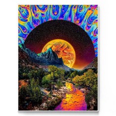daysoy 月光 DIY 鑽石畫 30 x 40 cm, 08 紅色星球, 1個