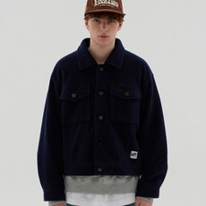 5252BYOIOI 남여공용 그랜드 파라이스 라벨 세미 오버핏 크롭 코트