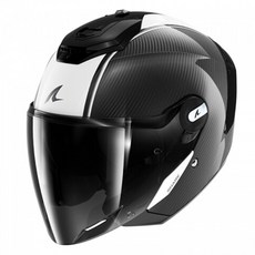 샤크헬멧 RS 제트 카본 스킨 DWK 헬멧, BLACK + WHITE