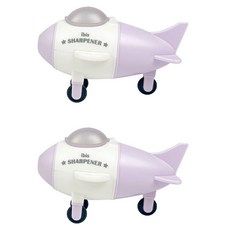 아이비스 비행기 지우개 연필 깎이, 연보라, 2개