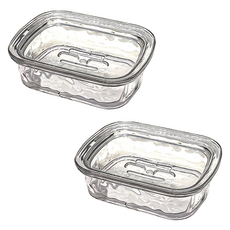 THE ZAKKA 透明瀝水肥皂盒 One Size, 透明, 2個