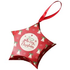 Maket Gamseong 聖誕星星吊飾盒, 紅色鈴鐺, 25個