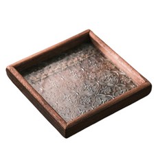 Market Pio 復古風木質與玻璃托盤 Type5, 2個, 混色