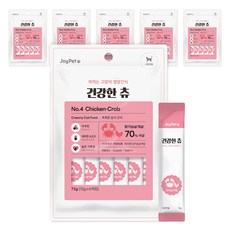 조이펫 고양이 건강한 츄 간식 6p, 혼합맛(닭가슴살/게살), 72g, 6개