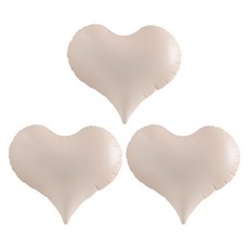 조이파티 은박풍선 통통하트 52cm, 샌드, 3개