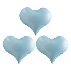 조이파티 은박풍선 통통하트 52cm, 라이트블루, 3개